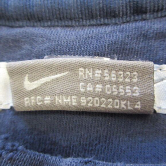 NIKE Navy Blue Spellout VINTAGE Sweatshirt Sz M Grey Silver Tag Crewneck 90s Y2K - Picture 7 of 14